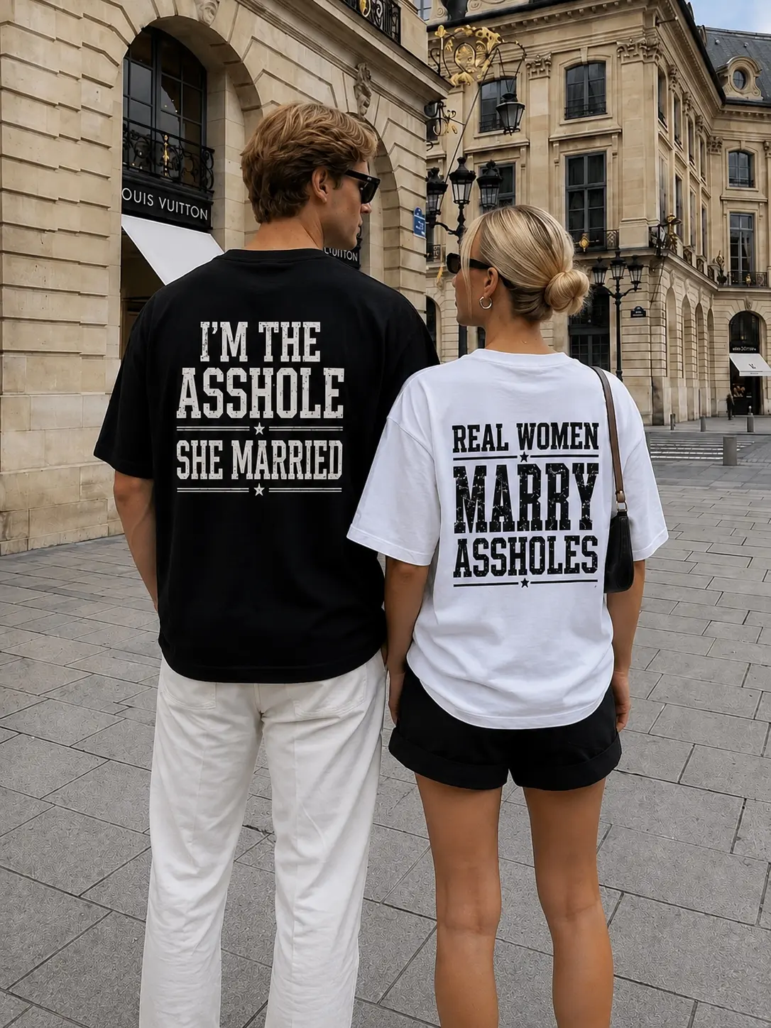 1PC,  Funny Husband Wife Shirt,  Real Women Marry Shirt,  I’m The She Married Tee,Couples Matching Shirts,  Sarcastic Marriage Humor Tee, Boyfriend Girlfriend Matching Shirt, Casual Unisex Married Couple Outfit
