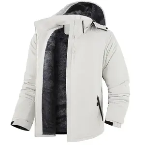 Men’s Autumn and Winter Softshell Jacket with Fleece Lining and Hood — Outdoor Coat