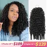QVR Pure Crochet Hair Human Hair Curly Bundles - Machine-Made Braids Extensions for Women, Natural Black Twist Pieces, 14-24 Inches, All-Season Use