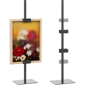 1 count Tabletop Picture Frame Stand,Heavy Metal Base Adjustable Size Table Easels for Display,Picture Frame Holder Art Display Stand for Signs, Canvas