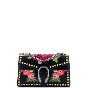 Pre-owned GUCCI Leather Shoulder Bags Dionysus Bag Embroidered Studded Small by Rebag