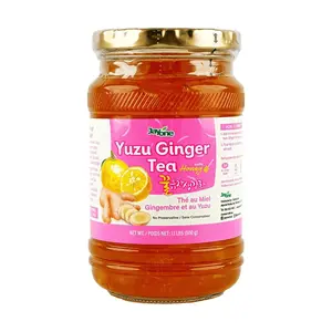 JAYONE Korean Honey Citron Ginger Tea Jam - 500g Jar, Authentic Yuja Cha Drink Mix for Soothing Warmth & Immunity Boost