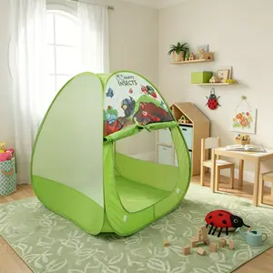 Kids Fun Triangle Play Tent, Colorful Playhouse, Foldable No Installation, Outdoor Play Equipment, Portable Outdoor Party & Beach Toy, Ideal Halloween Christmas Gift for Kids, No Accessories