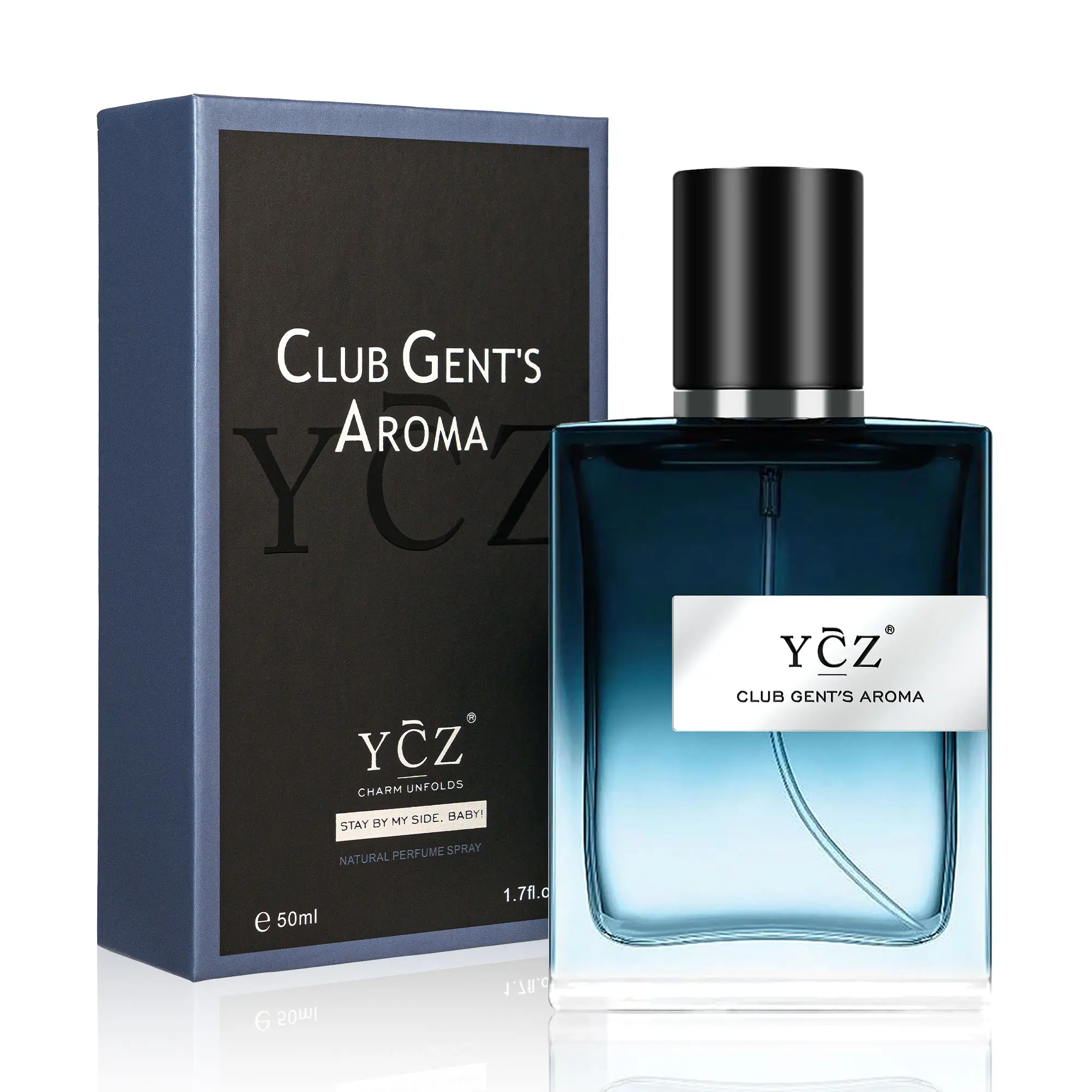 YCZ Club Gent's Aroma Men's Long-Lasting Fragrance, Eau de Parfum with Modern Fougère Scent, Gluten Free, 50ml (1.7oz)