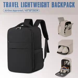 Airline Approved Travel Backpack with Shoe Compartment, Carry-On Laptop Backpack for Men & Women, Lightweight Weekender Bag for Airplane Travel