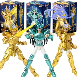 BLOKEES Original Gold Saint Seiya DRAGON SHIRYU CAPRICORN SHURA CANCER DEATHMASK CHAMPION CLASS Action Figure Anime Figures Anime Toys Gift