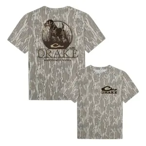 Drake Standing Black Lab Camo T-Shirt – Mossy Oak Original Bottomland Hunting Shirt Gift for Men, 3D Hunting Camo T-Shirt, Deer Hunting Shirt, Gift For Men