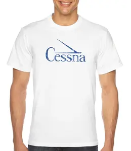 Cessna Logo Men's - Unisex Heavy Cotton Tee T-Shirt