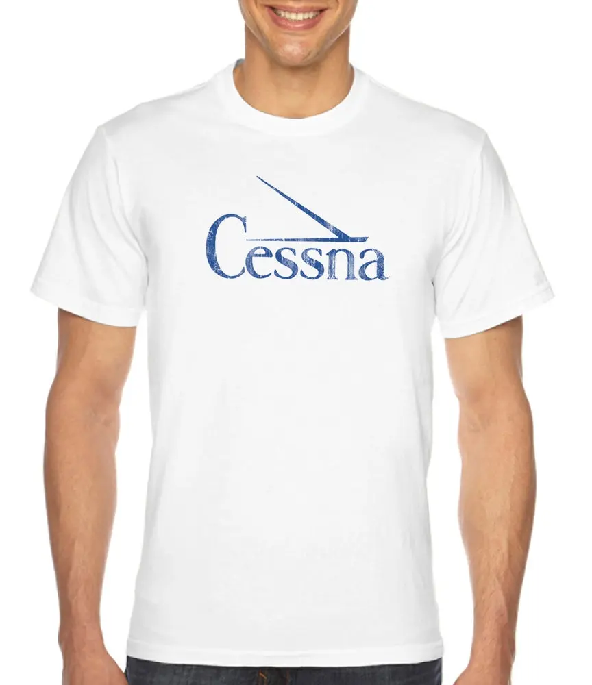 Cessna Logo Men's - Unisex Heavy Cotton Tee T-Shirt