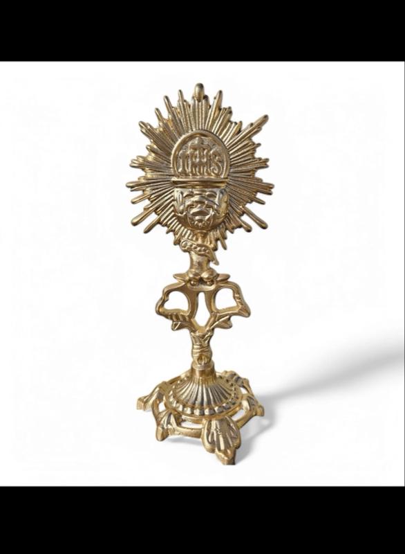 11" Aluminum Trophy Catholic Figure Gold and Silver Religious Decorative Ornament