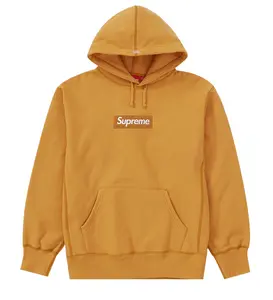 Supreme Box Logo Hooded Sweatshirt Light Mustard White (FW21)
