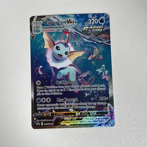Pokemon Vaporeon VMAX SWSH 182 Card 320 HP Rapid Strike Bubble Pod Max Torrent VMAX Edition Collectible Trading Card Game Securely Shipped