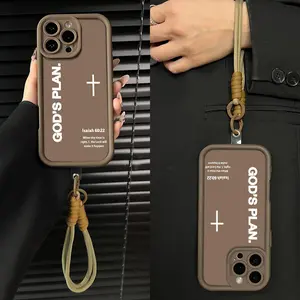 God’s Plan Cross Phone Case - Faith Aesthetic Protective Silicone Cover for iPhone 17 Pro Max / 16 / 15 / 14 / 13 / 12 / 11 & Samsung S26 Ultra / S25 / S24 / S23 / S22 / S21