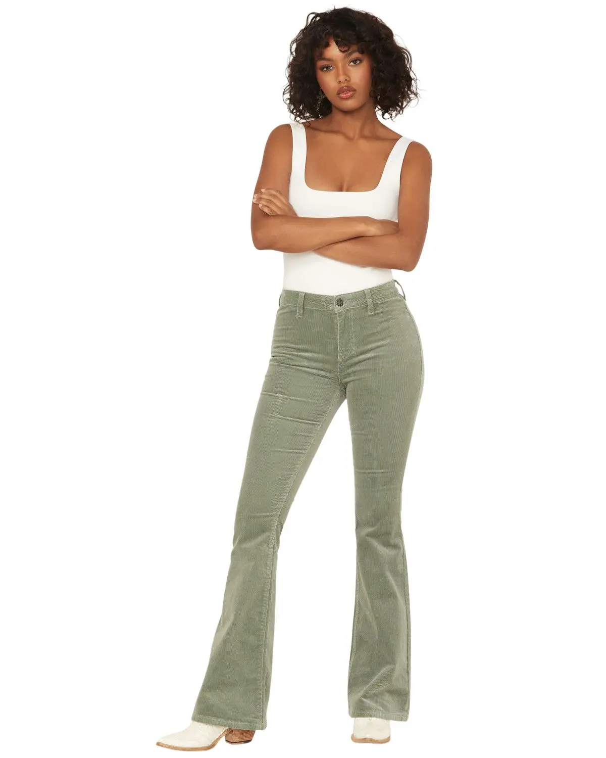 Rock & Roll Denim Women's And Women'S High Rise Bargain Corduroy Button - Bw6pd05306