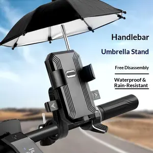 Motorcycle Phone Mount – Shockproof Electric Scooter Cell Phone Holder for Bike, Portable GPS Navigation Stand for Handlebar