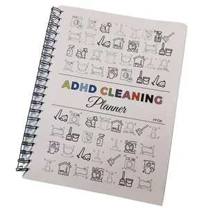 ADHD Cleaning Planner A4 Size Daily Weekly Monthly Schedule Checklist Notebook for Home Office Dorm Durable Cover Smooth Pages Office Stationery Essential Plannerbook