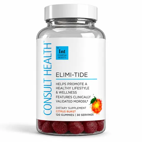 Elimi-Tide Body Positive Gummies, Citrus Burst Flavor, 120 Gummies (30 Servings) 1 or 2 Pack Daily Supplement Daily Vitamins