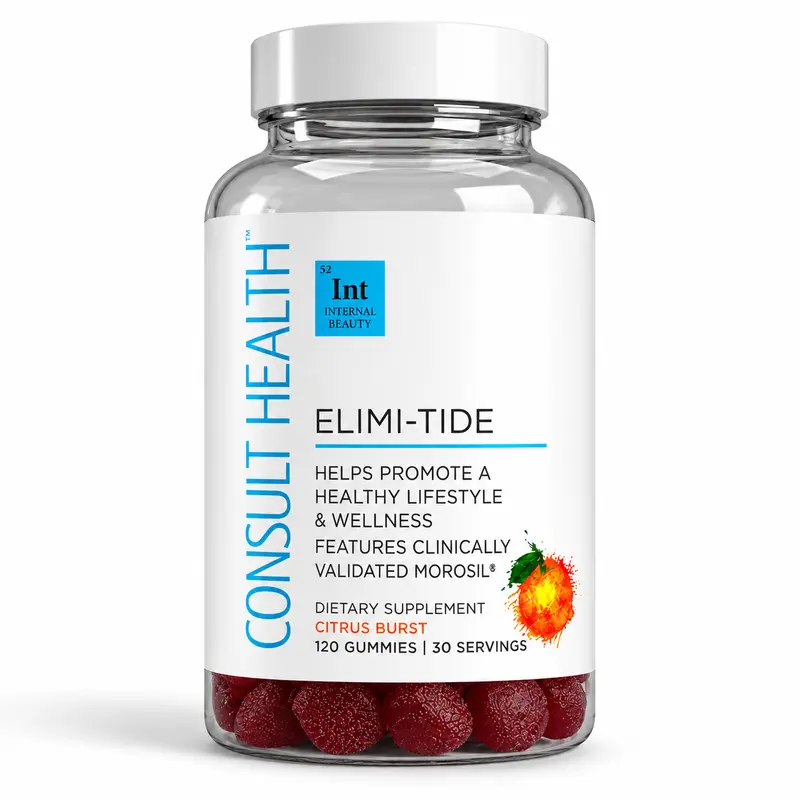 Elimi-Tide Body Positive Gummies, Citrus Burst Flavor, 120 Gummies (30 Servings) 1 or 2 Pack Daily Supplement Daily Vitamins