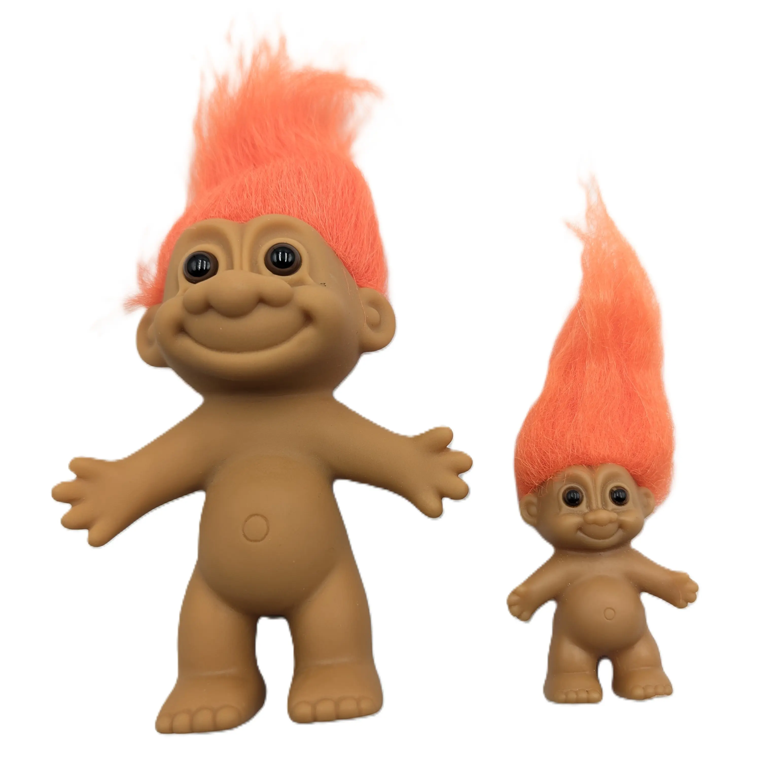 Lot Russ Troll Dolls Orange Hair Rare 5" and 2" Collectible Figures