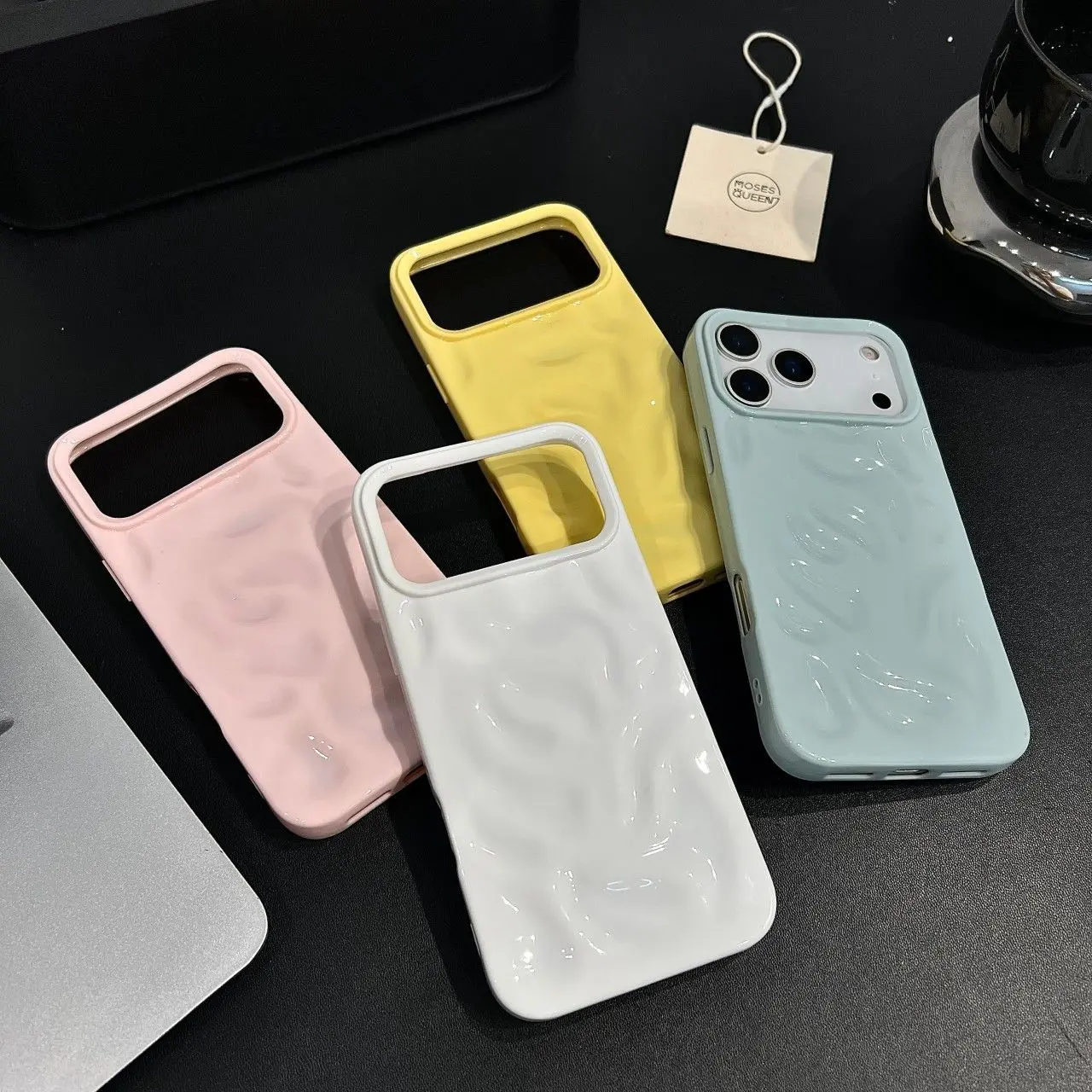 Dopamine Color Meteorite Pattern TPU Cellphone Case for iPhone 17,16,15,14,13,12,11 (Air,Pro,Max,Plus) - Protective, Shockproof, Comfortable-to-Touch, Exquisite Fashion Smartphone Accessory