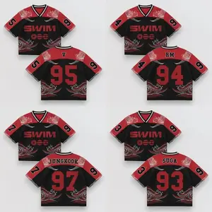 Bangtan Boys Swim MESH Crop Top Jersey, Arirang Concert Kpop Fan Merch, Custom Bangtan Members Jersey, Arirang World Tour 2026 Merch Shirt, Custom Kpop Jersey