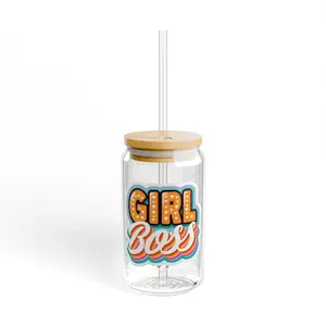 Girl Boss, Sipper Glass, 16oz