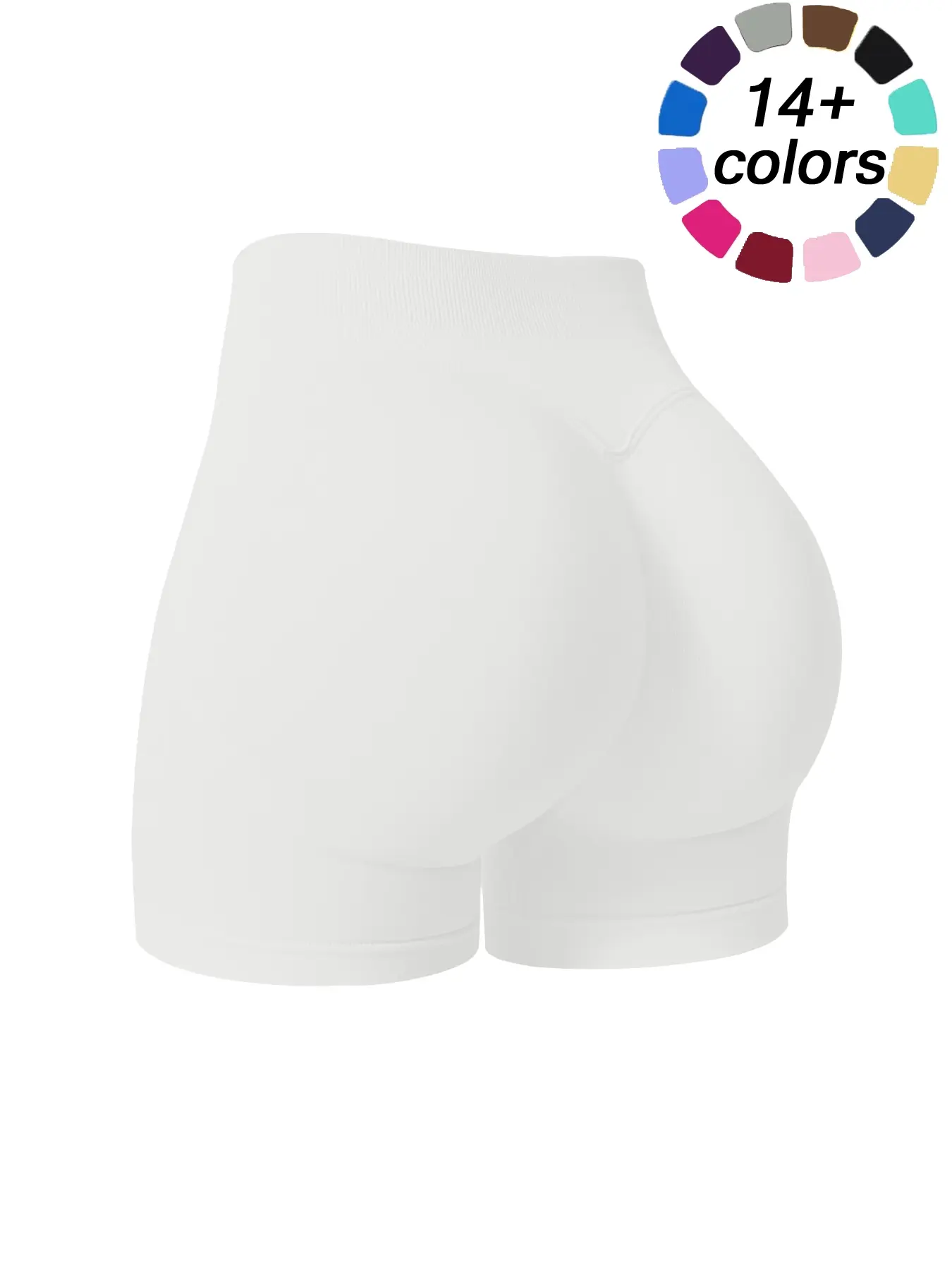 Women's Seamless Yoga Cycling Shorts with Tight Butt Design, Low Ribbed Athletic Bottoms for Dynamic Impact Sports, Comfortable Workout Wear, Seamless Stretch Shorts, Activewear Shorts