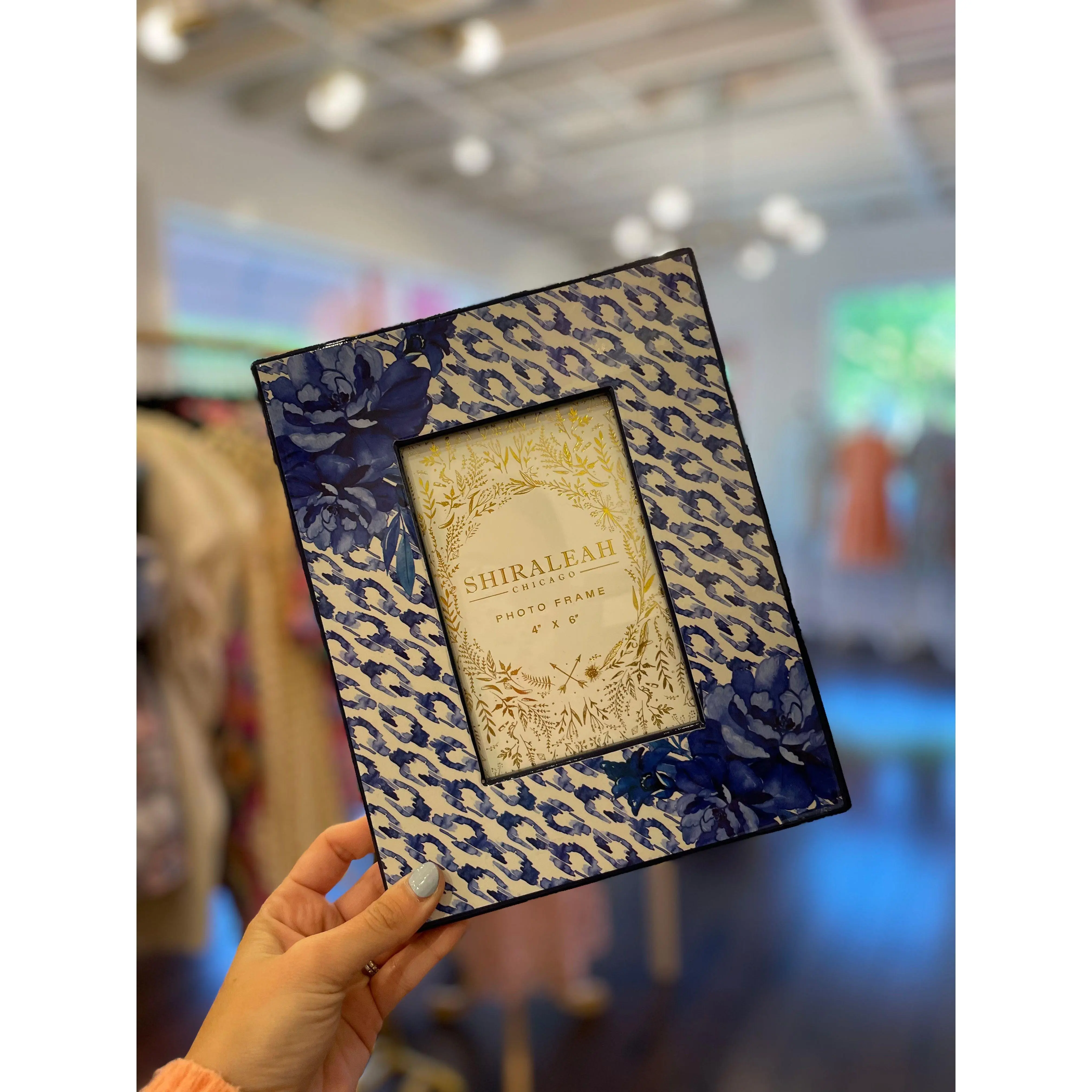 Blue Floral Frame
