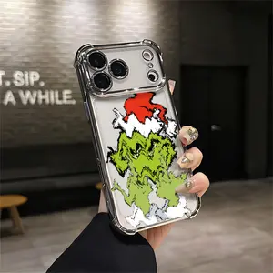 The Christmas iPhone Case For Iphone 17 16 15 14 13 12 11 PRO MAX PLUS Flaunt MobilePhone Case Soft Silicon TPU anti-drop Drop Shockproof Chrome Bumper Caseluxury transparent material galaxy Q62