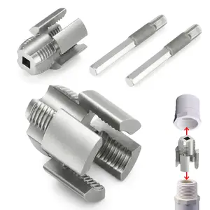 2pcs 1/2 inch 3/4 inch PVC Thread Cutting Tool Inner & Outer Pipe Threading Tools Dual Function Electric Drill Compatible PVC Plastic Pipe Threading Machine Kit for Home Repair Precision Carbon Steel NPT Pipe Tap Set external pipe high speed
