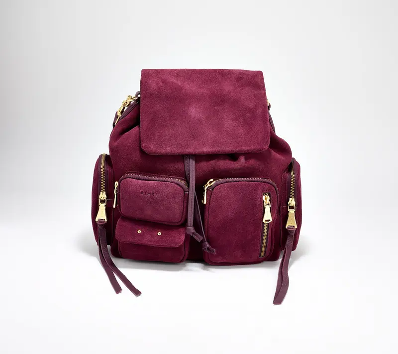 Aimee Kenstenberg Velvet Burgundy Backpack Aimee Kestenberg Backpack Velvet Exterior Bags & Handbags  main image 4