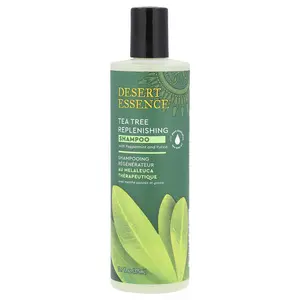 Desert Essence Tea Tree Replenishing Shampoo with Peppermint and Yucca, 12.7 fl oz (375 ml)