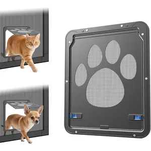 Dog Screen Door, Pet Screen Door Lockable Doggie Door for Screen Easy Install Pet Door for Doggy and Cat, Inner Size 8.25"×10.5" etleso