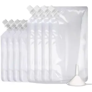 Alcohol Pouches for Liquor,Reusable Drink Pouches for Adults Alcohol Drinking Flasks,Concealable Plastic Liquor Bags with Funnel,Plastic Travel Flasks