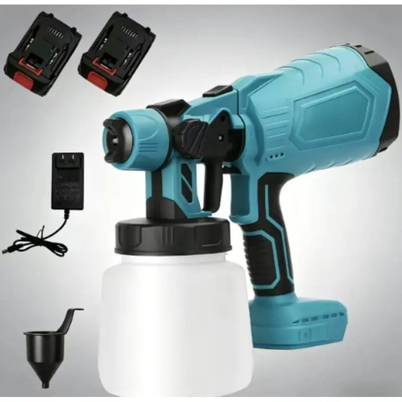 Cordless paint sprayer, a portable power tool, easy to clean, and ideal for home decoration, furniture, cabinets, fences, walls, and door embellishments