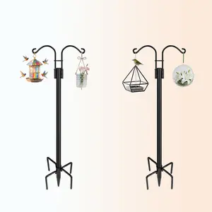 Garden Shepherd Hook for Feeders Baskets & Lights Strong Load Quick Setup No Warranty Versatile Use Sturdy Choice for Your Garden Needs