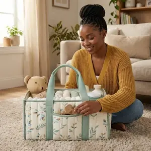 Portable Multi-Pocket Multifunctional Foldable Mommy/Baby Diaper Organizer Bag
