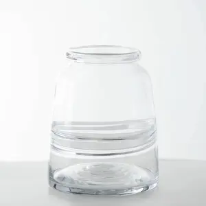 Large Clear Glass Jug Vase