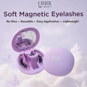 Unix Beauty Soft Magnetic Eyelashes Lightweight Reusable No-Glue Water-proof Make-up Cosmetic with Free Gifts and Easy Removal