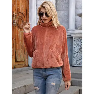 Zip-Up Collared Jacket with Pockets