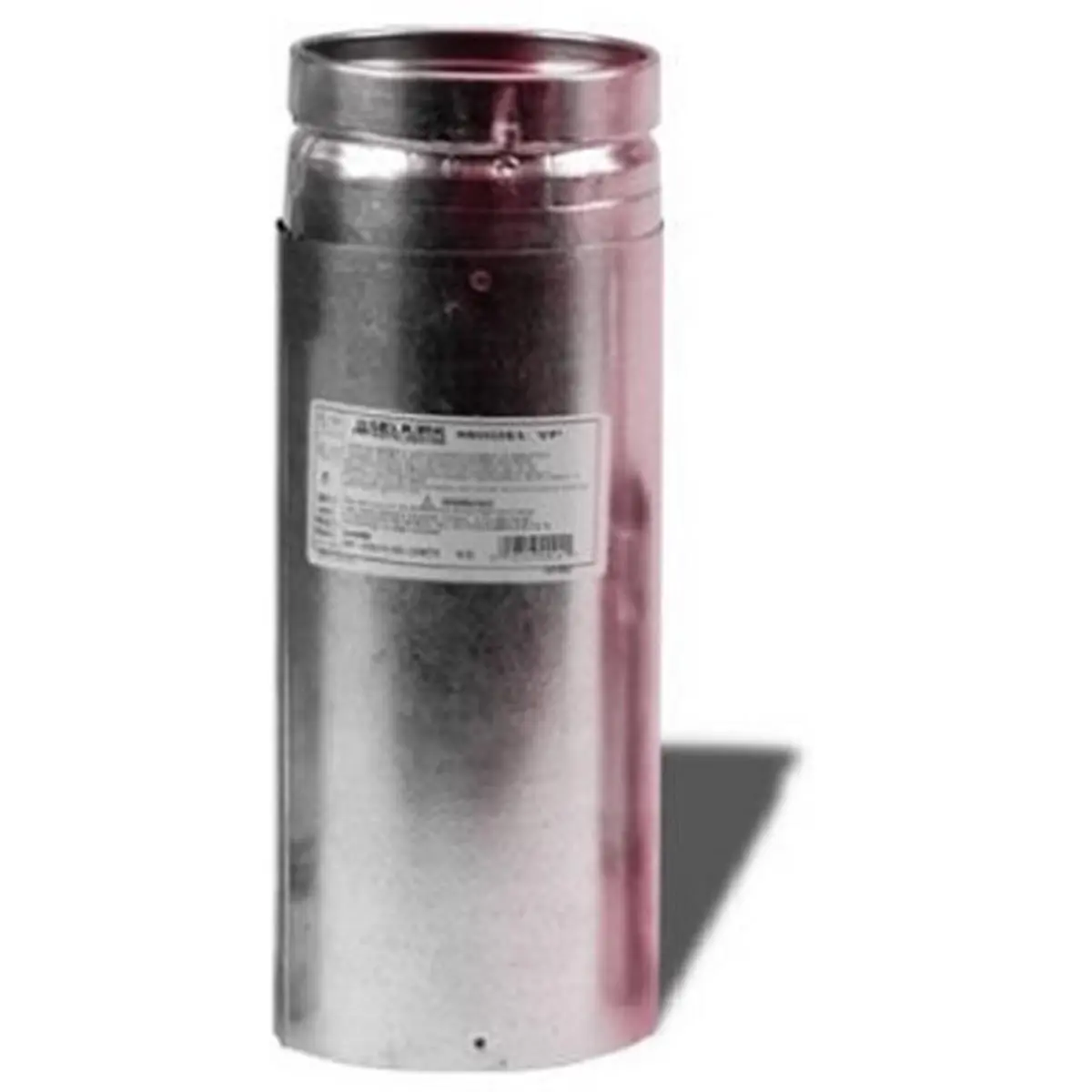 212 MAIN Adjustable Length Double Wall Vent Pipe (Telescopic Over Fixed Length) - 304 Stainless Steel Inner, Paintable Galvanized Outer, Rolled End, 1/4 in. Airspace, Gasketed Joint, Inner Use Pellet Burning Stoves (Full Line Of Fittings), Interior Use