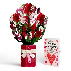 I Woof You Dog Valentine Bouquet and Sentiment Set for Granddaughter