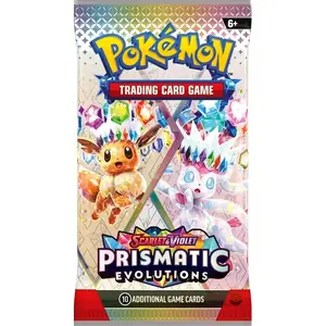 Pokémon Prismatic Evolutions Booster Pack - 1x Single Pack for Collectors & Enthusiasts - 10 Additional Game Cards