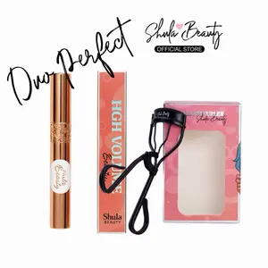 Shula Beauty Duo Perfect Kit Waterproof Mascara & Eyelash Curler Pro High Volume Enhancer for Dramatic Look
