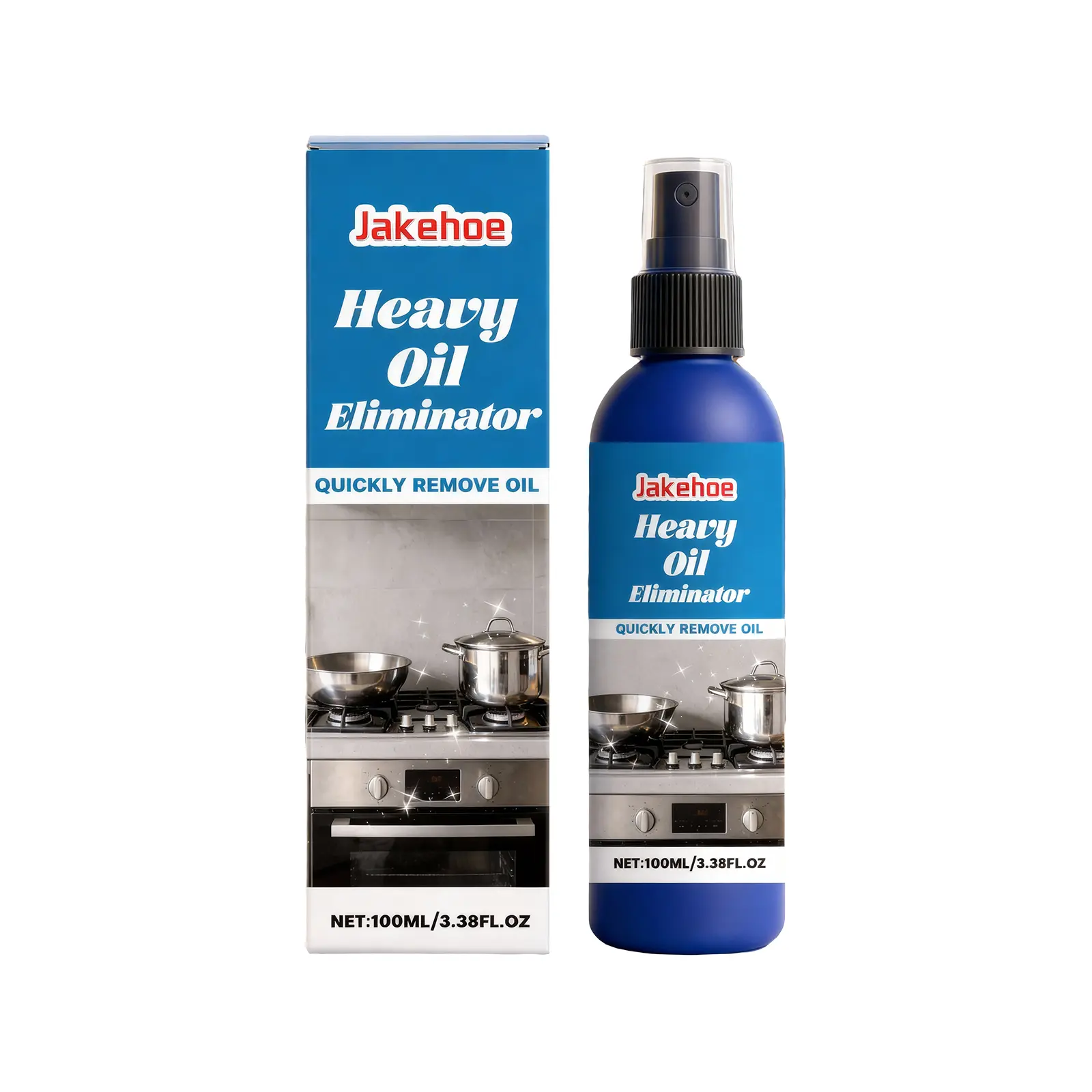 Household Kitchen Degreaser Spray Detergent - Lifts Sticky Grease Fast, Odorfighting Clean, Streak-Free, No-Rinse, Safe on Stainless Steel and Cookware, Multi-Surface Cleaner with Sodium Hydroxide & EDTA Disodium, Kitchen Cleaning Product, Gentle On Surfa