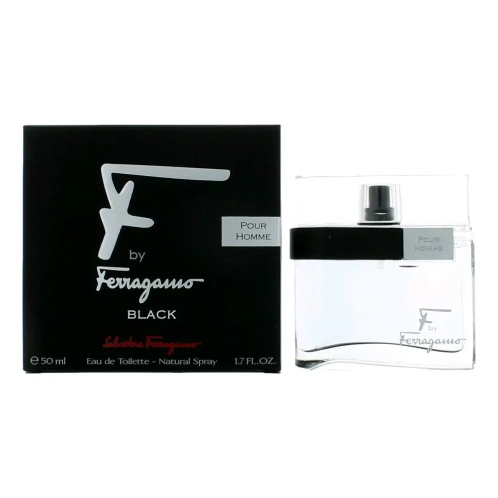 Salvatore Ferragamo F Black Minimalist Men's Fragrance - 1.7 oz (50ml) Natural EDT Spray, Natural Spray