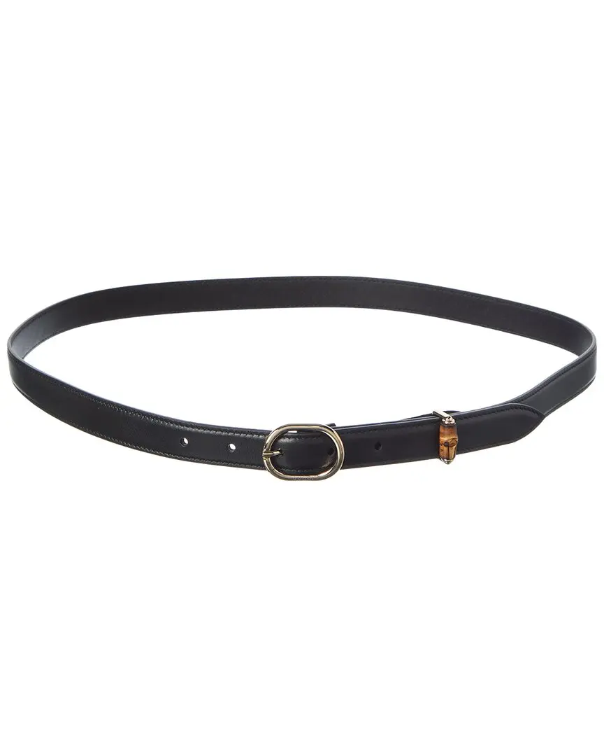 Gucci Oval Leather Buckle Belt