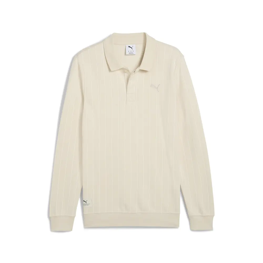 PUMA Mens Class Collared Long Sleeve Shirt Casual Casual - White