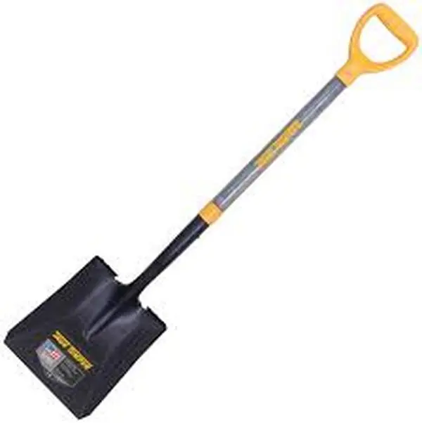 True Temper 2586000 Gardening Digging 43 in. Square Point Shovel with Wood Handle, Poly D-Grip