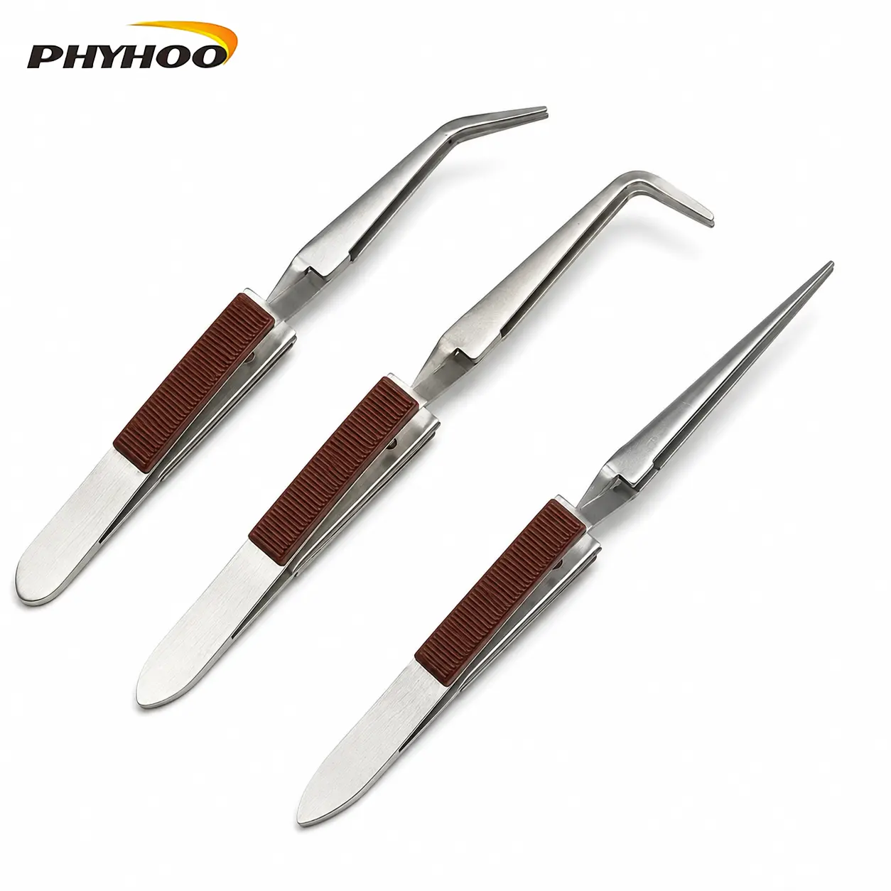3Pcs Reverse Action Tweezers Set, Self-Closing Jewelry Tweezers with Straight & Bent Tips for Soldering, Beading, Stone Setting and Small Parts Holding